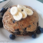 Vegan Whole Wheat Blueberry Banana Walnut Pancakes