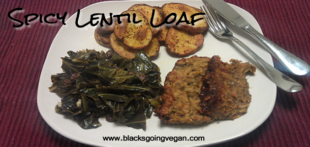 Recipe for spicy lentil loaf faux meatloaf vegan
