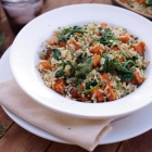 Brown Rice Pilaf with Sweet Potato and Spinach