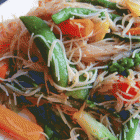 Rice Noodles and Tofu Stir Fry