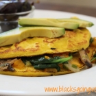 Eggless Vegan Omelette With Mushrooms and Spinach
