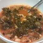 Black Eyed Peas Soup with Collards and Kale